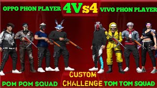 Oppo phon player Vs Vivo phon player custom challenge Free Fire New Video|| Mahfuz gaming cho
