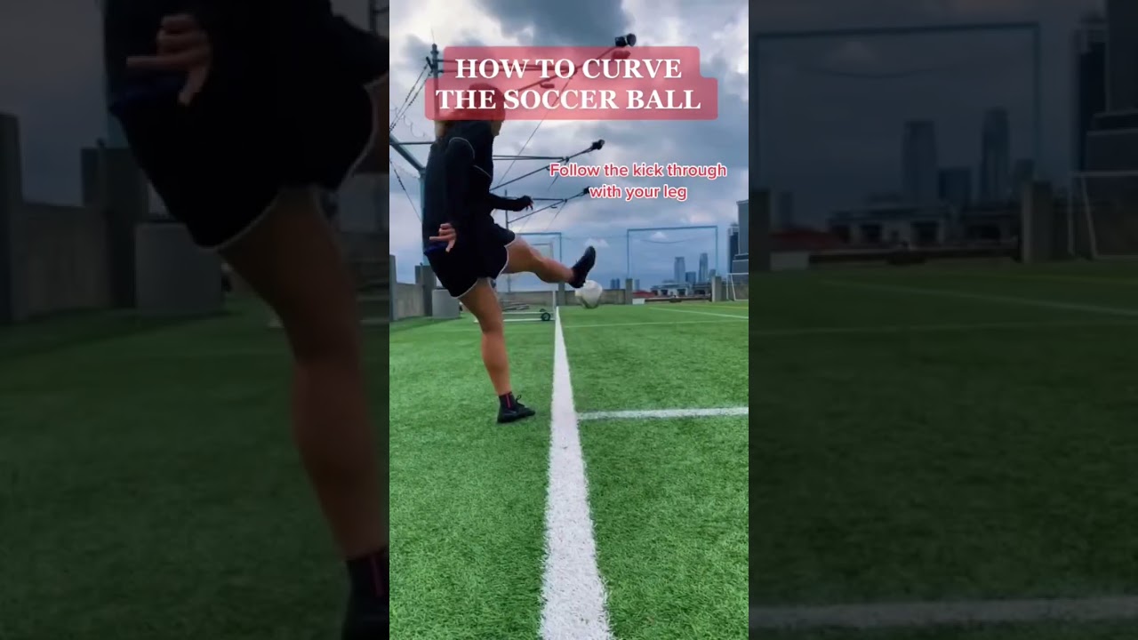 learn to curve the soccer ball from any distance⚽️