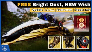 FREE Bright Dust, Another Rivens Wish, and Update 7.3.4.1 | Destiny 2 Weekly Reset
This is for the weekly reset information for Week 11 of Season of the Wish. Rivens Wishes Week 2, Lunar New Year gift and cosmetics,, Weekly reset info, Neomuna information, Vendor loot and reworks, a recap of Update 7.3.4.1, last weeks TWID, and news, eververse haul, and more!
Articles and Extra Resources:
Update 7.3.4.1: https://www.bungie.net/7/en/News/article/destiny_2_update_7_3_4_1
TWID Feb 1st, 2024: https://www.bungie.net/7/en/News/article/this-week-in-destiny-02-01-24
Adventurous Spirit Emblem (9FY-KDD-PRT) Redeem Link: https://t.co/3PSvnHU77G
Ascendant Chests - Weak Curse: https://youtu.be/F_j3wgX4rJk?si=vQFGbkGUBVENHU8m
Ascendant Chests - Mid Curse: https://youtu.be/-SqLbqxBwVI?si=bH4FddaATdnNGzyz
Ascendant Chests - Strongest Curse: https://youtu.be/PWPMlAazBeM?si=bGWLS9CBzSnfJ1mr
The Engram Problem: https://youtu.be/b80UIqhP76Y
The Season 23 Glimmer Buffs: https://youtu.be/MXWbHQv6Kc4
One For All Crotas End 4th Encounter Guide:
Understanding the Deepsight Harmonizer: https://youtu.be/B9QQj52hnhI
Sections:
00:00 - Intro and Rivens Wishes Week 2
00:49 - Lunar New Year Gift and Cosmetics
01:04 - Weekly Reset Info
02:20 - News: Update 7.3.4.1, TWID, Emblems, and Joe leaves
03:52 - Banshee, Foundry Focusing, and Ada-1
04:25 - Eververse Store and Outro
Discord: https://discord.gg/sundog
Twitch: https://www.twitch.tv/commanderpika
Twitter: https://twitter.com/Commander_Pika
#destiny2 #eververse #season23 #news #wish #lunarnewyear2024 FREE Bright Dust, Another Rivens Wish, and Update 7.3.4.1 | Destiny 2 Weekly Reset