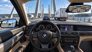 Realistic Car Simulator : BMW 7-Series F02 2011 Highway Driving POV screenshot 2