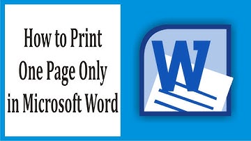 How to Print One Page Only in Microsoft Word #26