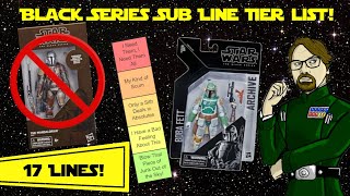 RANKING All the Star Wars the Black Series Sub Lines | Tier List