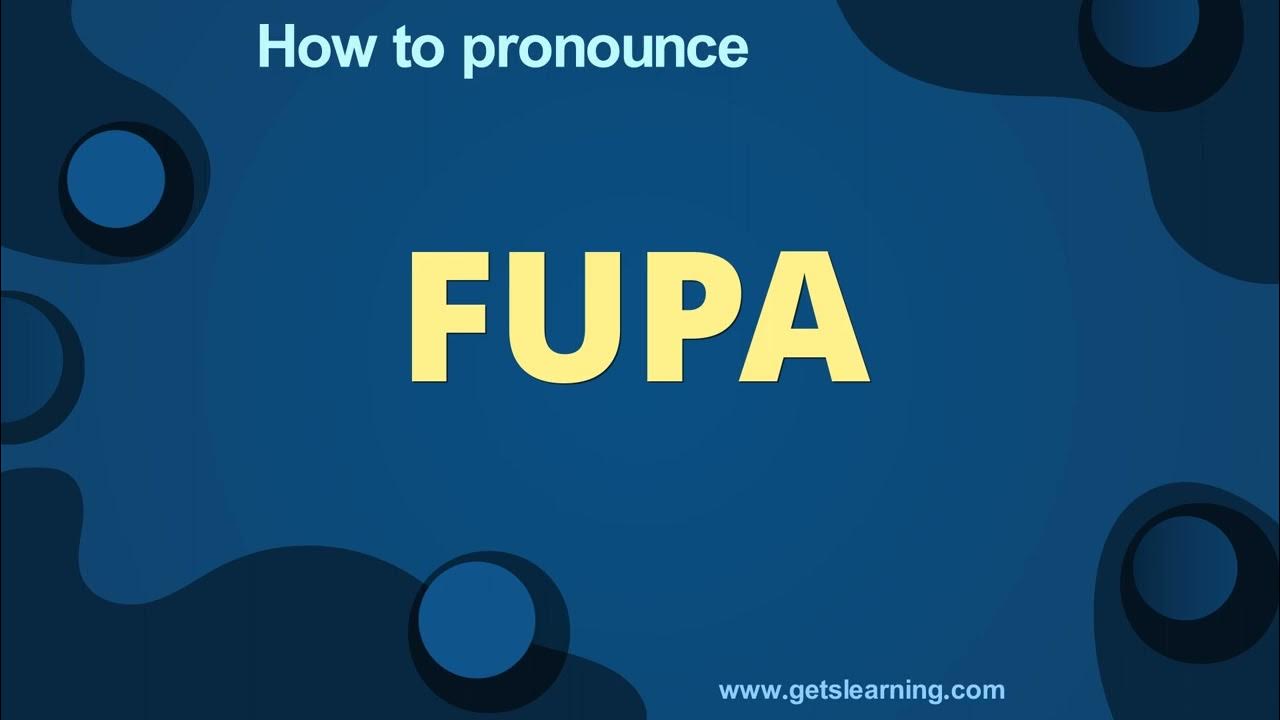 How to pronounce FUPA FUPA meaning in English correctly YouTube