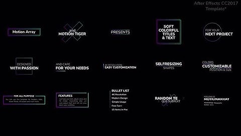 Soft Colorful Titles and Text After Effects Templates