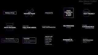 Soft Colorful Titles and Text After Effects Templates screenshot 2