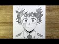 Comment dessiner Deku de My Hero Academia | dessiner Deku facilement étape par étape