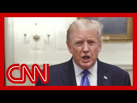 Trump speaks in video message before leaving for hospital