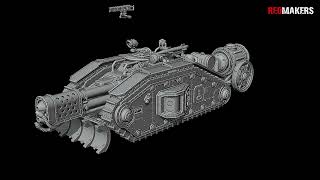 Firestorm – Solar Heavy Tank – Imperial Force. Assembly process of a 3D printed model.