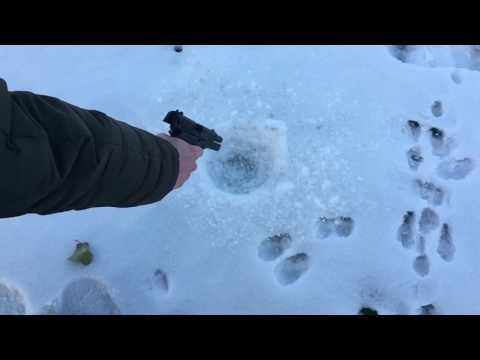 Walther P88 Blank Gun vs. Snow