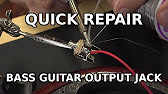 Replacing A Guitar/Bass Output Jack (with active pickups) - YouTube | Bass Input Jack Wiring | | YouTube