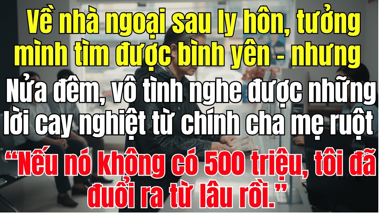 Về nhà ngoại ở sau khi ly hôn, nửa đêm nghe bố mẹ nói chuyện, Tôi bế con rời đi ngay trong đêm...