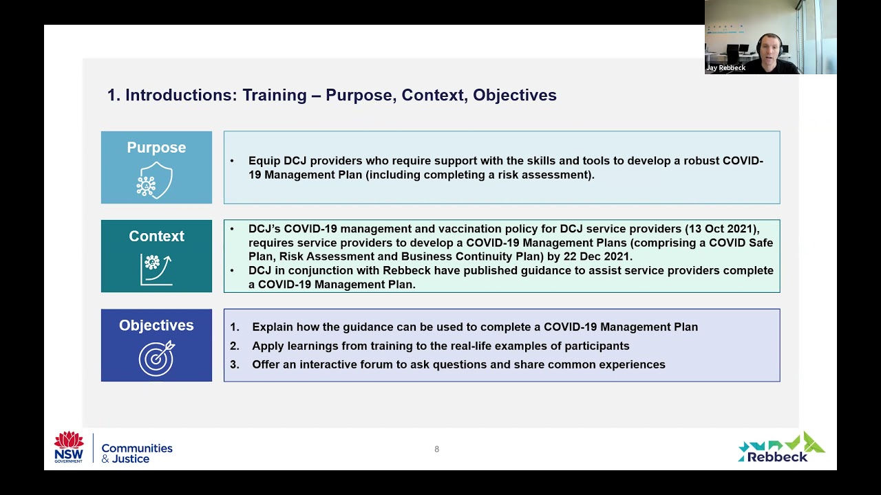 Sector support for DCJ providers preparing COVID-19 management plans – session 7
