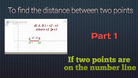 How to find distance between two points on a number line using geogebra