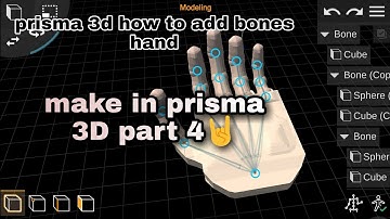 prisma 3d how to add bones hand human hand make in prisma 3D part 4🤘//allu as animation studio