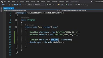 Calculate the Day Difference Between 2 Dates In C#