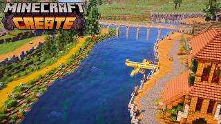 I TRANSFORMED This RIVER in Hardcore Minecraft (Create mod)
