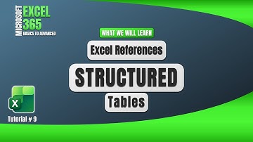 9.Excel Tables | Excel Structured References