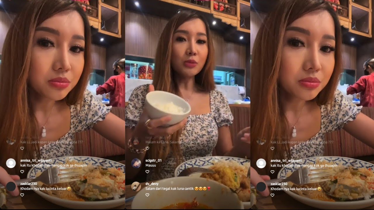 Lucinta Luna live sambil makan | Kodam lucinta keluar