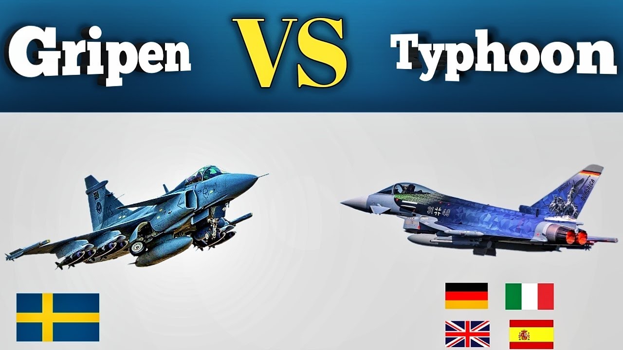 Saab JAS-39 Gripen vs Eurofighter Typhoon - Which would win? - YouTube