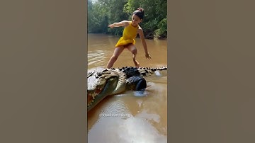 " Đùa Với Cá Sấu Tử Thần, Yếu Tim Đừng Xem " #shorts