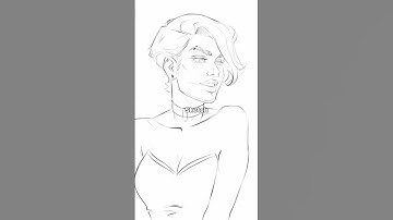 Sketch vs final artworks / procreate digital drawings #shortvideo #artshorts