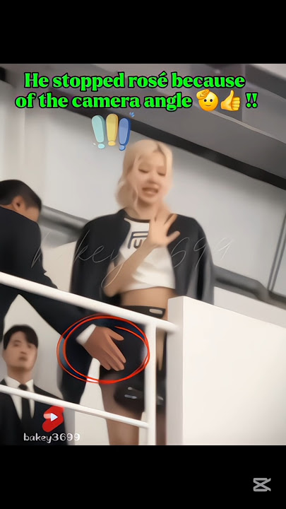 he stopped rosé because of the camera angle 🫡👍 #rosé #fypシ