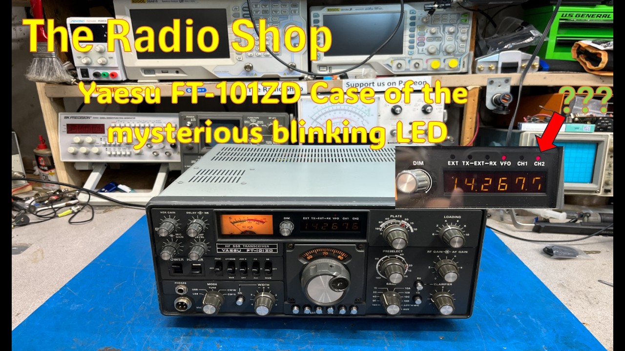 Yaesu FT 101 Case of the mysterious blinking LED - YouTube