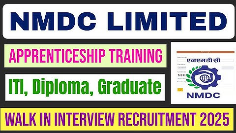 NMDC Apprentice Walk In Interview 2025.