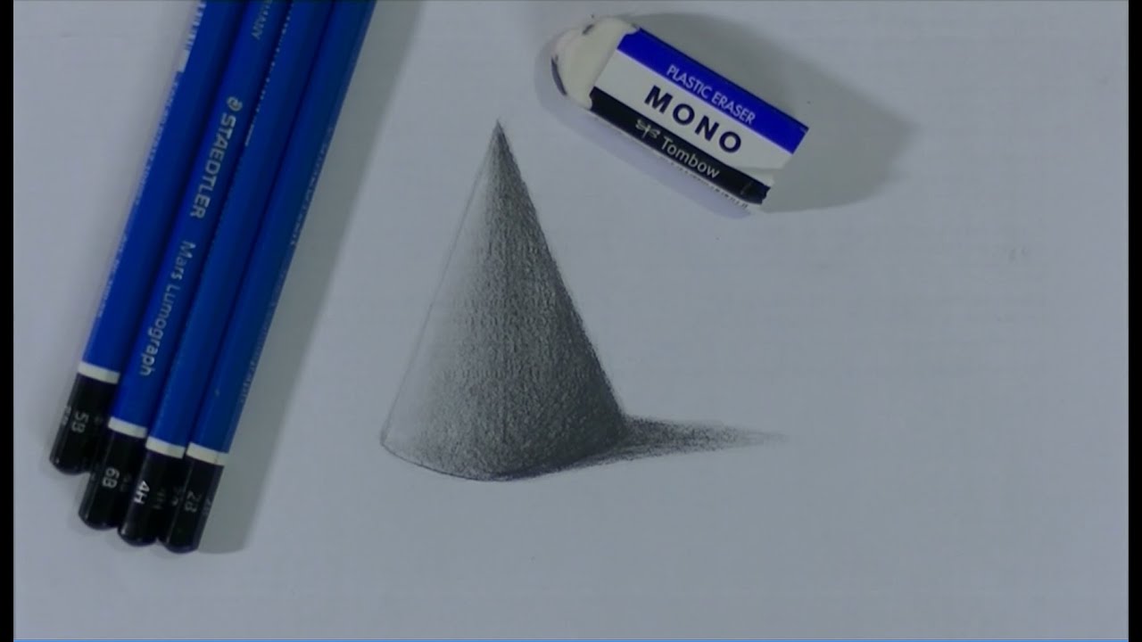 How to draw a Cone (with pencils) YouTube