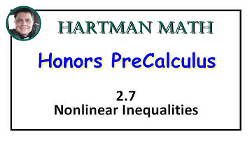 Honors PreCalculus 2.7 Nonlinear Inequalities