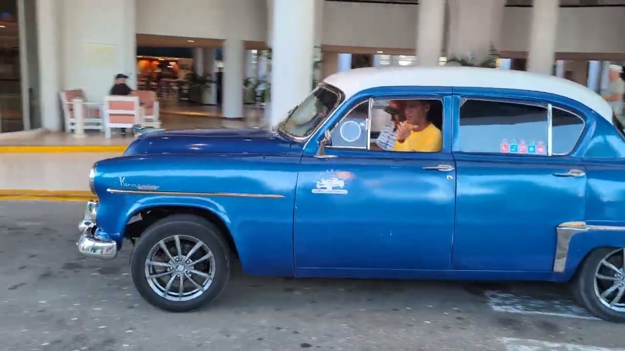 A 1950s classic Dodge Coronet car with Hyundai engine and original body in Cuba, Varadero.