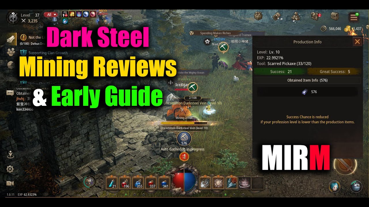 MIR M Mine Darksteel Farming Reviews & Guide