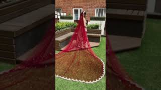 Red Bridal Look | Indian Bridal Look | Makeup | Bridal lehenga | Lehenga Wear in Parties #shorts screenshot 5