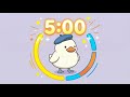 5 Minute Timer 🦆 Study Timer for Classroom Focus sessions