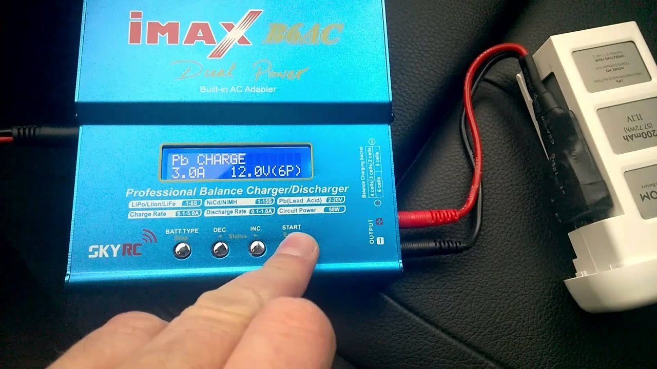Charge DJI Phantom 2 battery in car using LiPo charger and custom cable