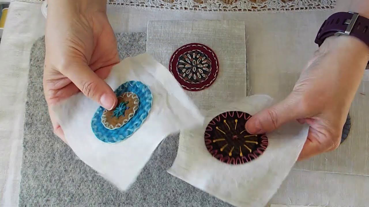 Circles & Stitches #4 Spider Web Weave & Closed Blanket Stitch - YouTube