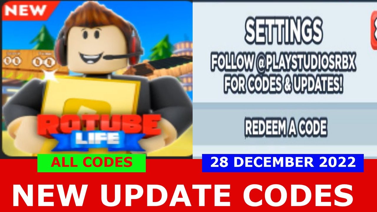 Life Codes - RoTube Roblox - December 2023 