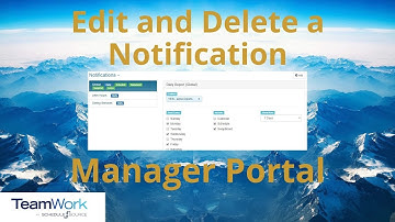 TeamWork 5 Manager Tutorial: How to Edit and Delete Notifications