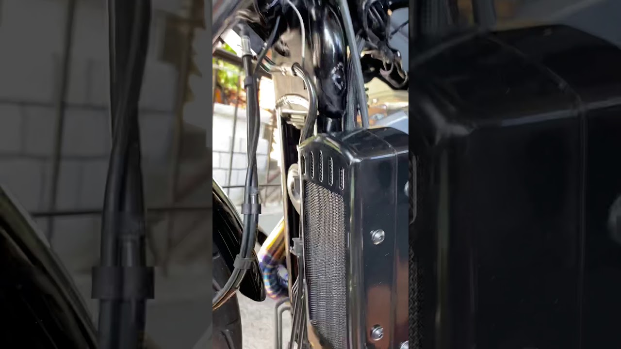 Harley sportster oil cooler with fan YouTube