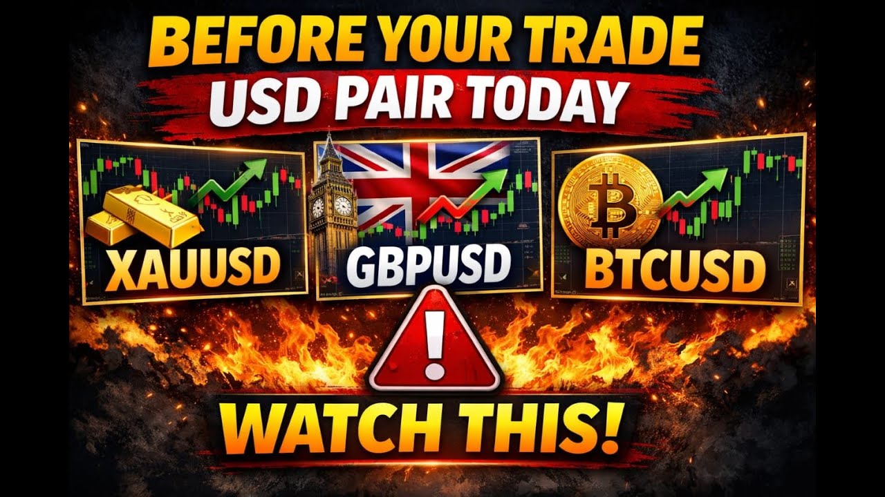 Day Trade Analysis on GBPUSD, BTCUSD & XAUUSD