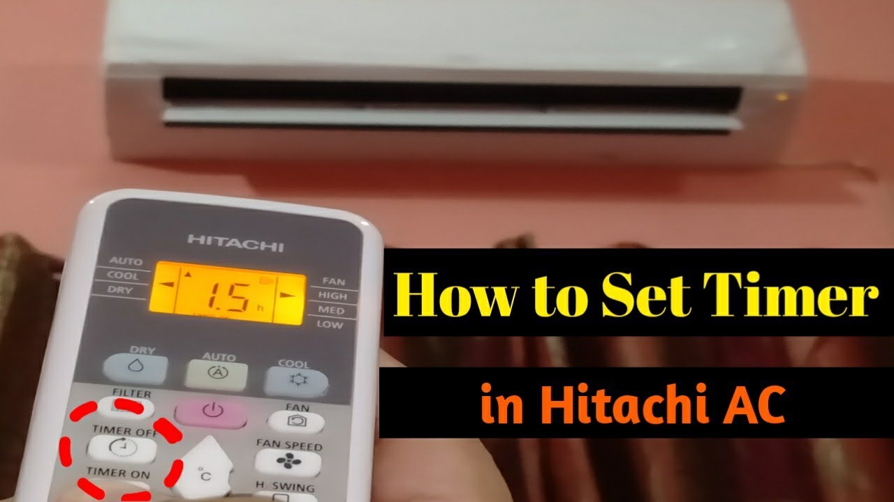 HOW TO SET TIMER IN AC HITACHI YouTube