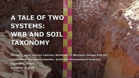 Guest lecture "A Tale of Two Systems: WRB and Soil Taxonomy" with Maxine Levin