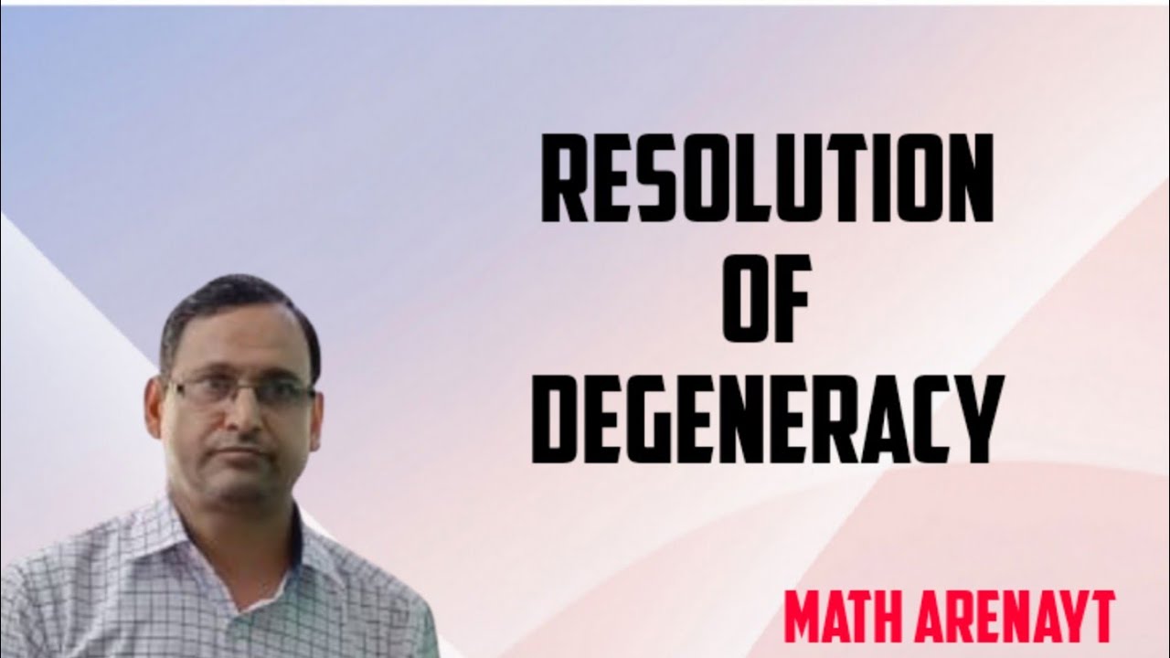 resolution of degeneracy | simplex method | Linear programming - YouTube