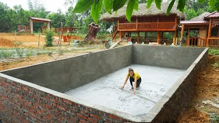 Turtle Breeding Project: Cement Plaster Turtle Breeding Tank, Pour Concrete | My Farm / Đào