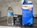 Como reparar una bateria con sal y agua