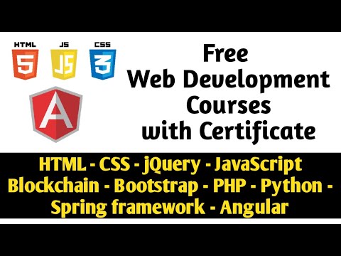 Free web development courses with certificate | Become a professional web developer