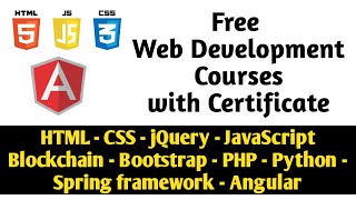 Free web development courses with certificate | Become a professional web developer