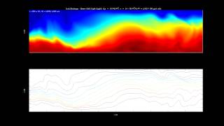 2D Lock Exchange (CFD) - Fluid flow after a gate separating heavy and light fluid is released.