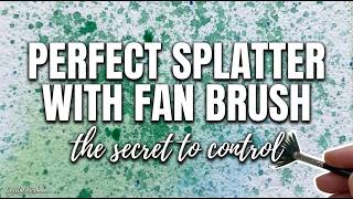 How to Splatter Watercolor Paint with a Fan Brush (Controlled & Easy)