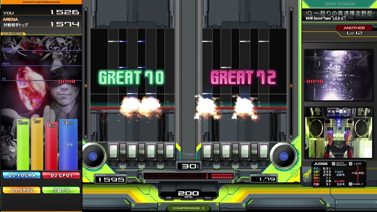 beatmania IIDX 筐体パネル　野郎jog様 beatmania IIDX】☆12 DEATH†ZIGOQ ～怒りの高速爆走野郎～ DPA 白